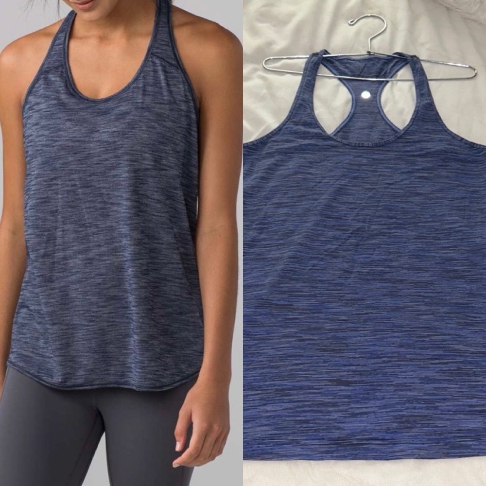 Lululemon Heather Blue Racerback Tank Top